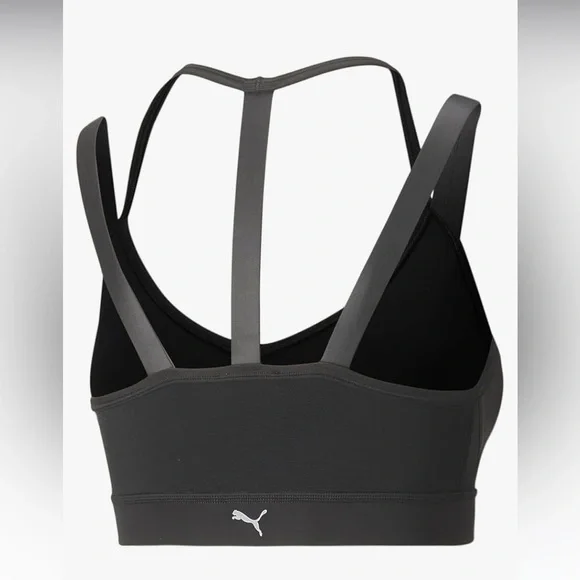 New Puma Women’s Low Impact Fashion Luxe Sports Bra Cowhide Sz XS - Picture 3 of 9